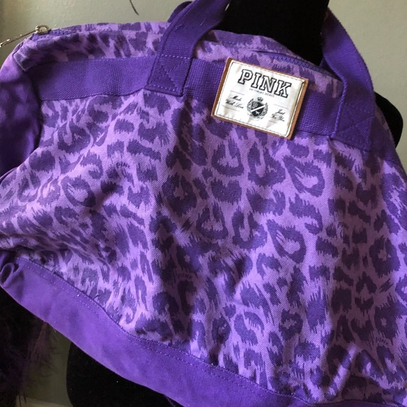 PINK purple Leopard Duffle Bag - Picture 6 of 8